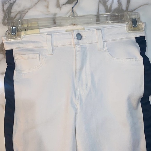 NWT L'AGENCE White with Black Tux Skinny Jeans - Picture 7 of 10